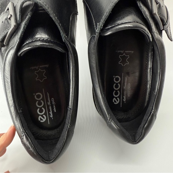 Men\'s Ecco Black Leather Dress Shoes Size 47 main image 9